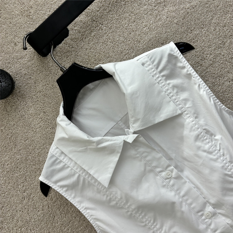 D10r sleeveless letter embroidered shirt replica d&g clothing