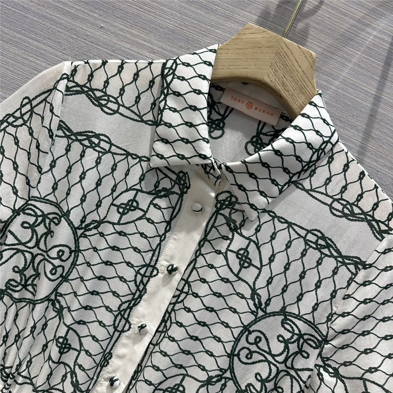 tory burch position printed silk cotton dress replica clothing sites