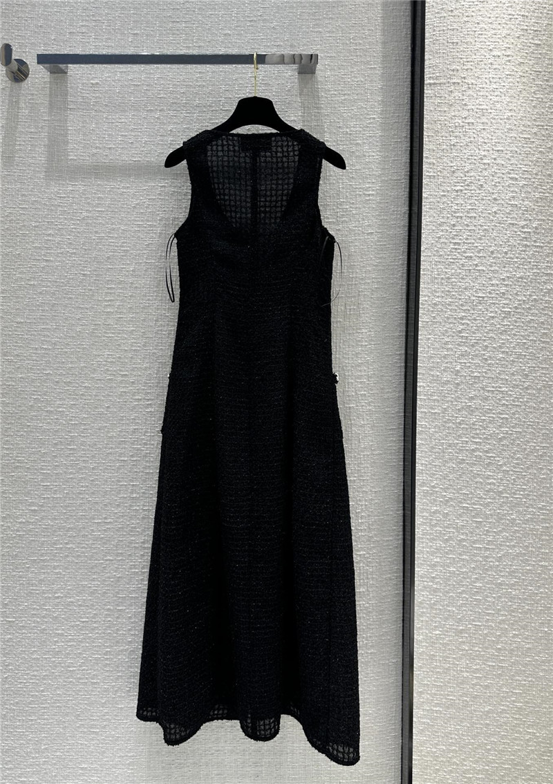 Ch**el fine plaid black vest dress replica designer clothes