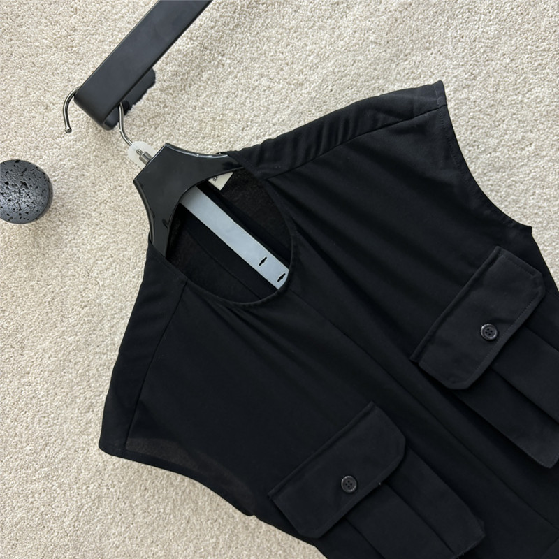 YSL belted sleeveless sundress replica designer clothes