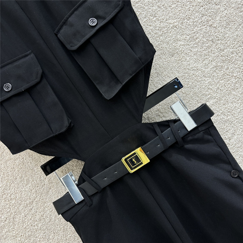 YSL belted sleeveless sundress replica designer clothes