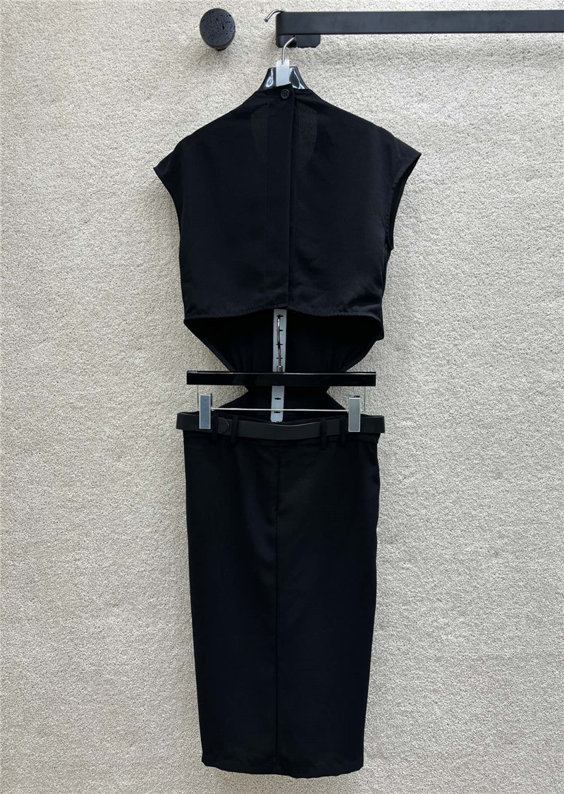 YSL belted sleeveless sundress replica designer clothes