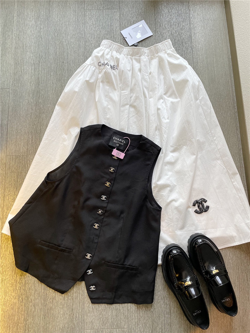 Ch**el linen cotton vest replica designer clothing websites