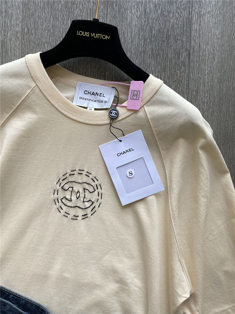 Ch**el cream short sleeve replica d&g clothing
