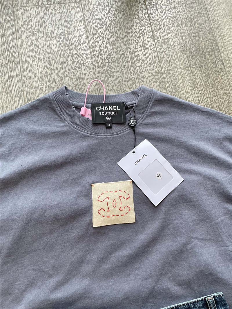 Ch**el basic large pocket short sleeve replica clothes