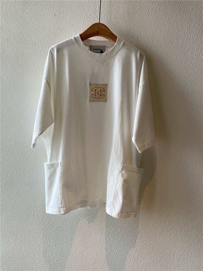 Chanel basic large pocket short sleeve replica clothes