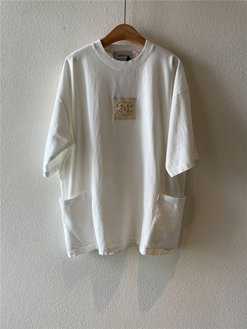 Chanel basic large pocket short sleeve replica clothes