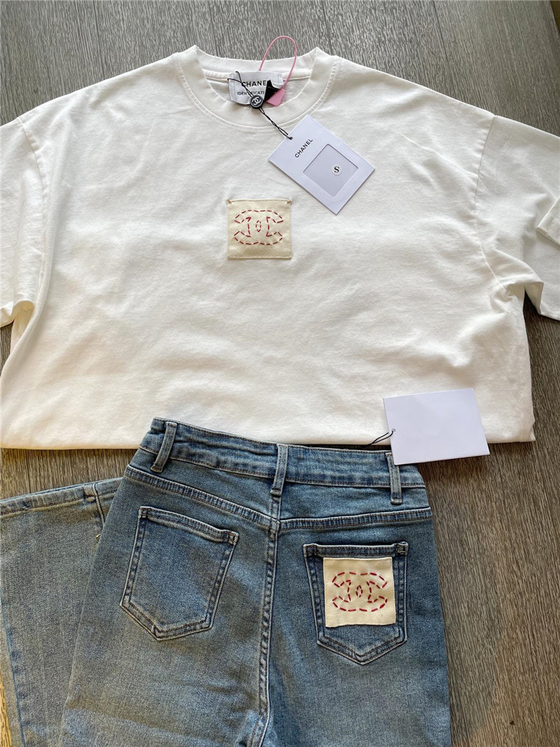 Chanel basic large pocket short sleeve replica clothes