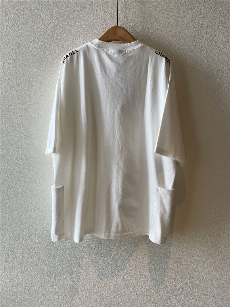 Chanel basic large pocket short sleeve replica clothes