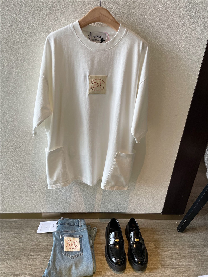 Chanel basic large pocket short sleeve replica clothes