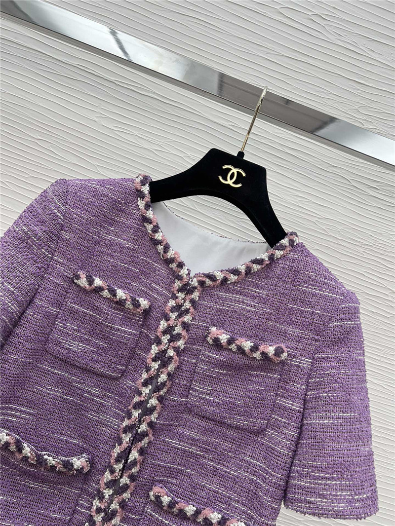 Ch**el tweed short sleeve jacketcheap replica designer clothes