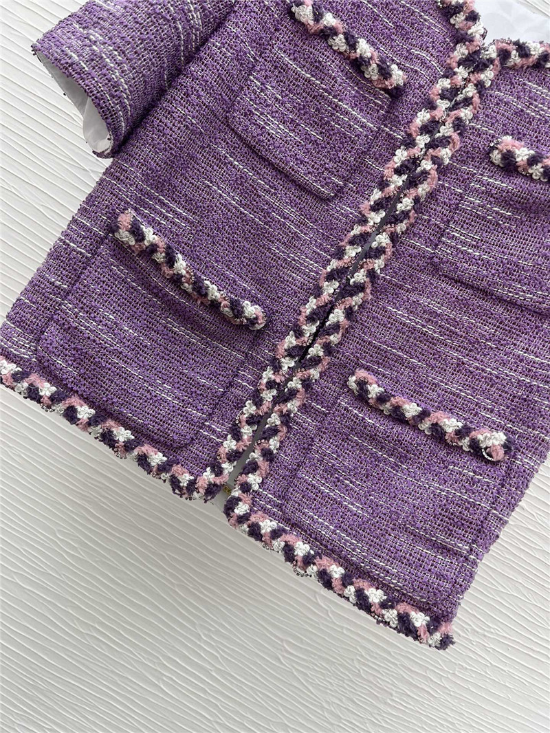 Ch**el tweed short sleeve jacketcheap replica designer clothes