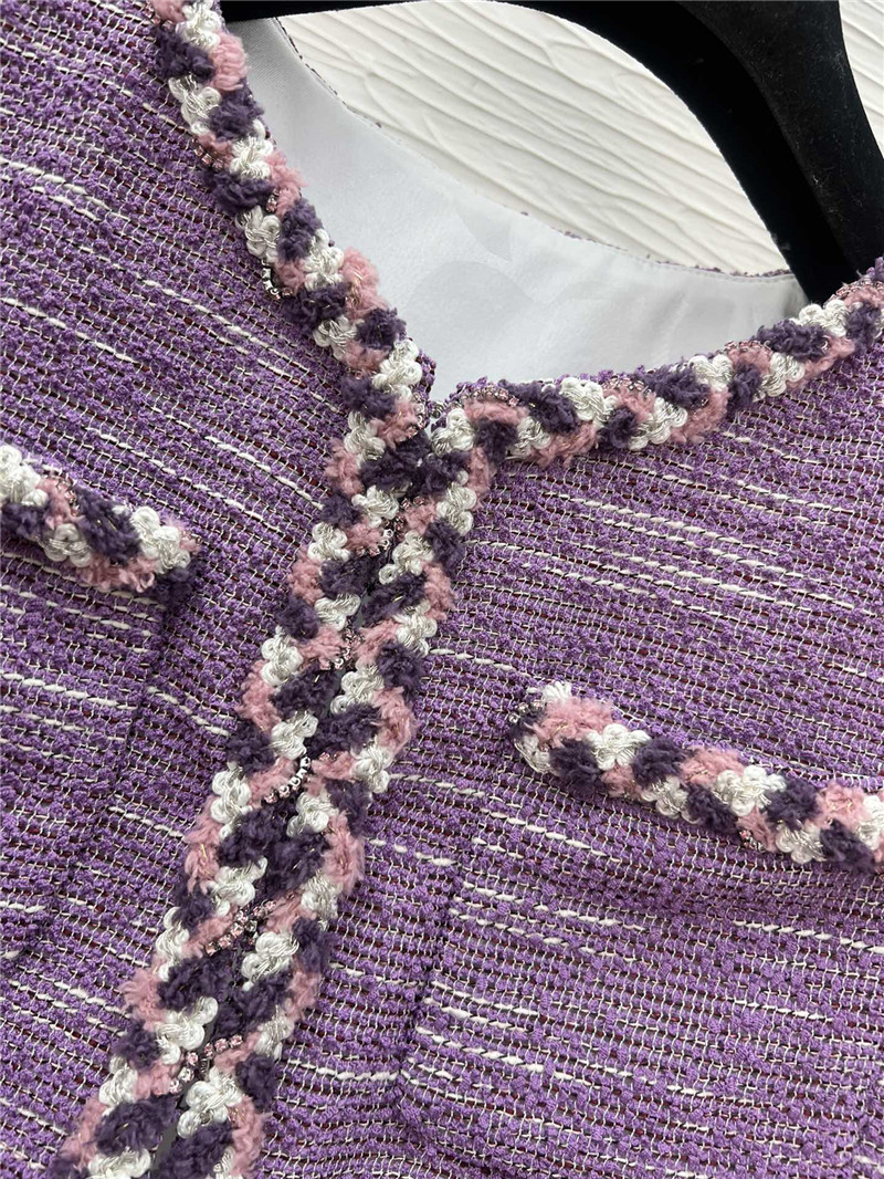 Ch**el tweed short sleeve jacketcheap replica designer clothes