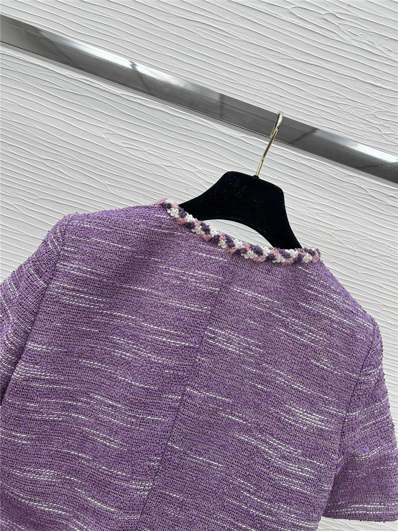 Ch**el tweed short sleeve jacketcheap replica designer clothes