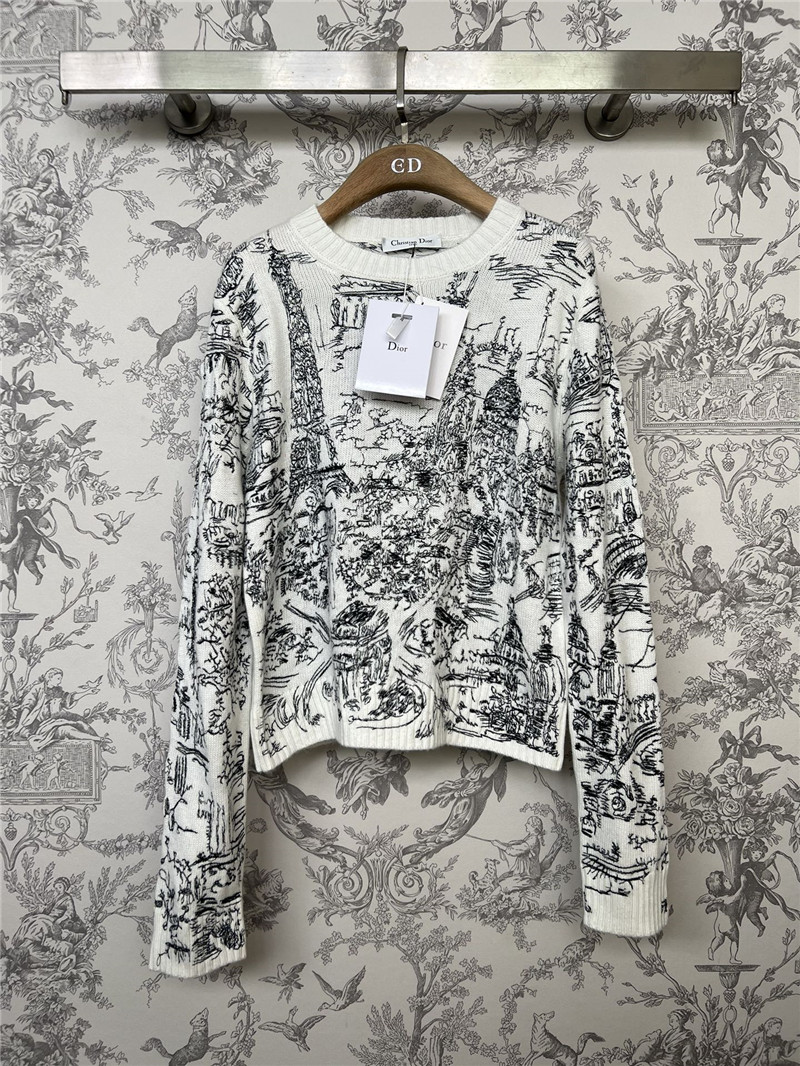Dior Jungle Print Knitted Sweater