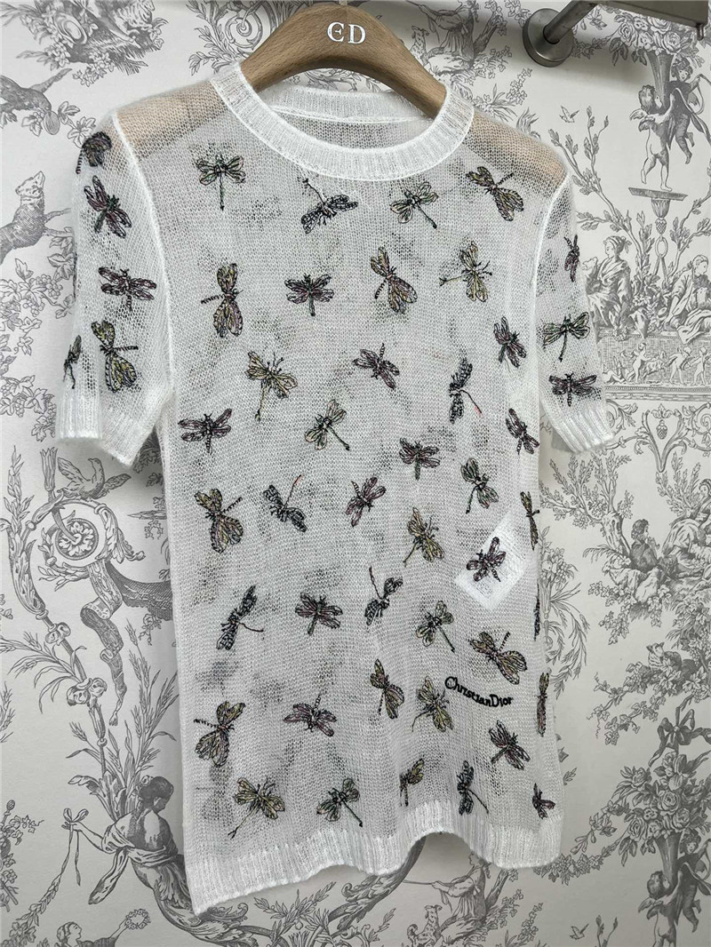 D10r embroidered knitted short sleeve replicas clothes