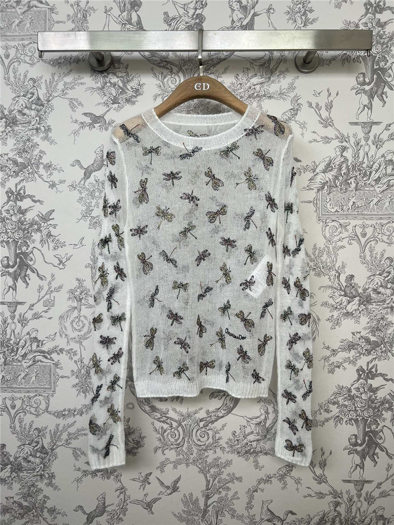dior embroidered knitted long sleeve replica d&g clothing