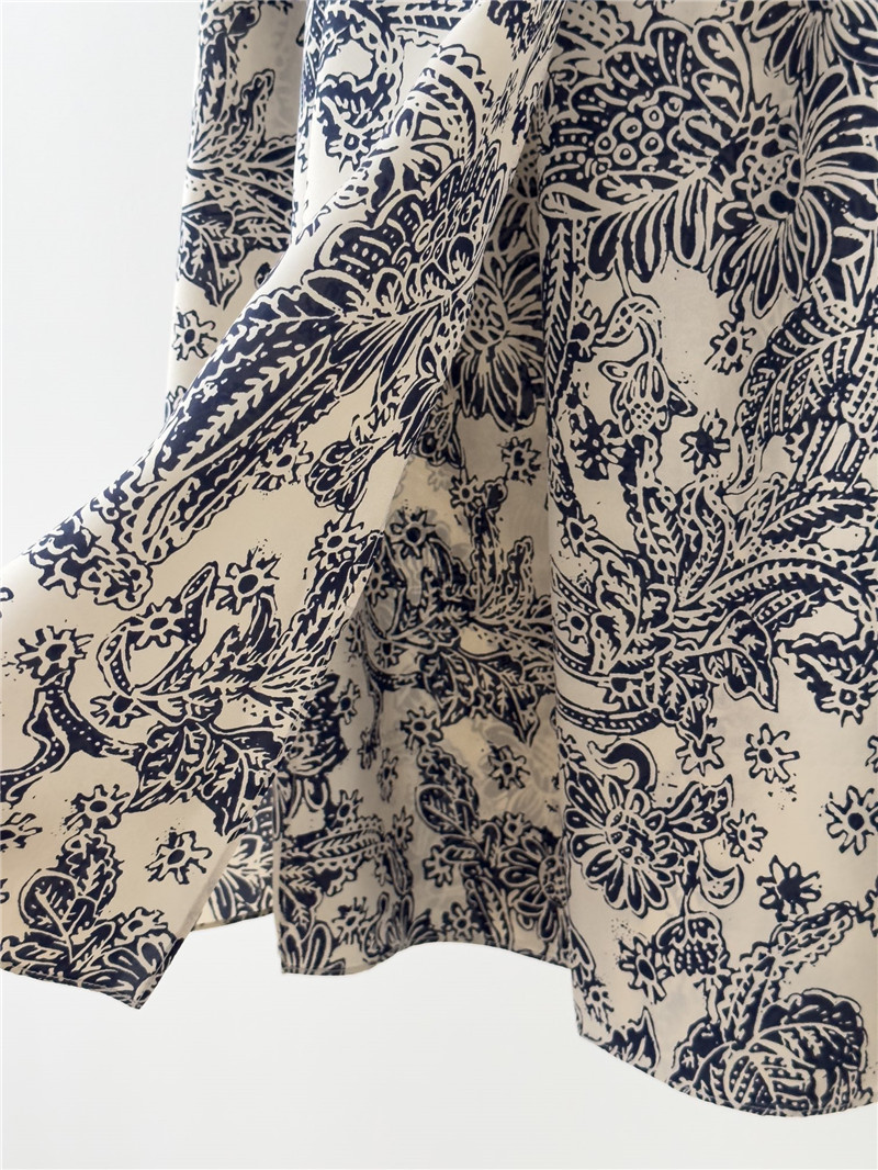 L0r0 P1ana printed mulberry silk skirt