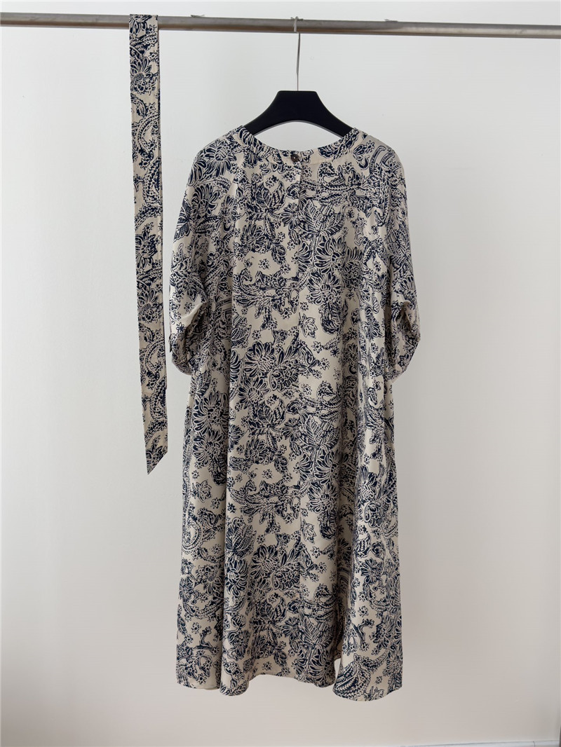L0r0 P1ana printed mulberry silk dress replica d&g clothing