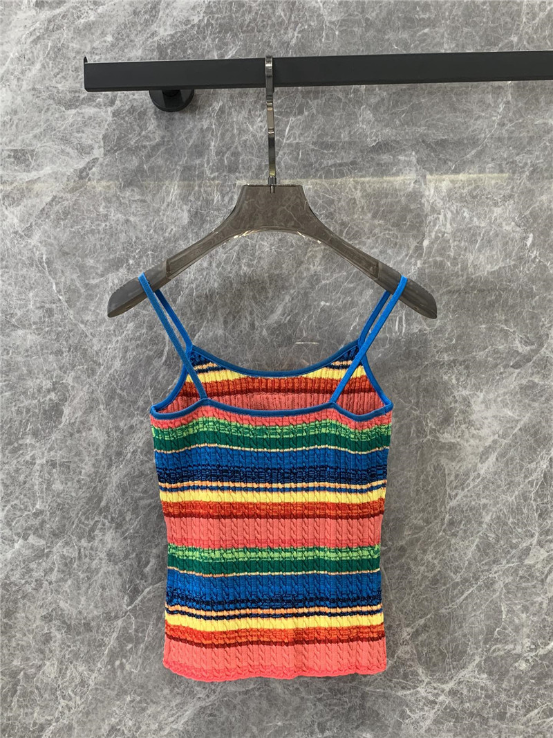 M1um1u rainbow dopamine suspender knitted vest replica clothes