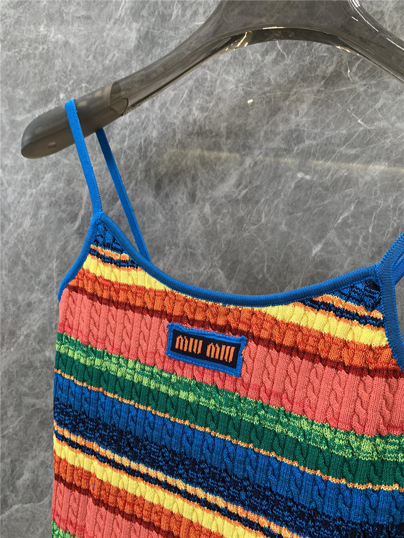 M1um1u rainbow dopamine suspender knitted vest replica clothes