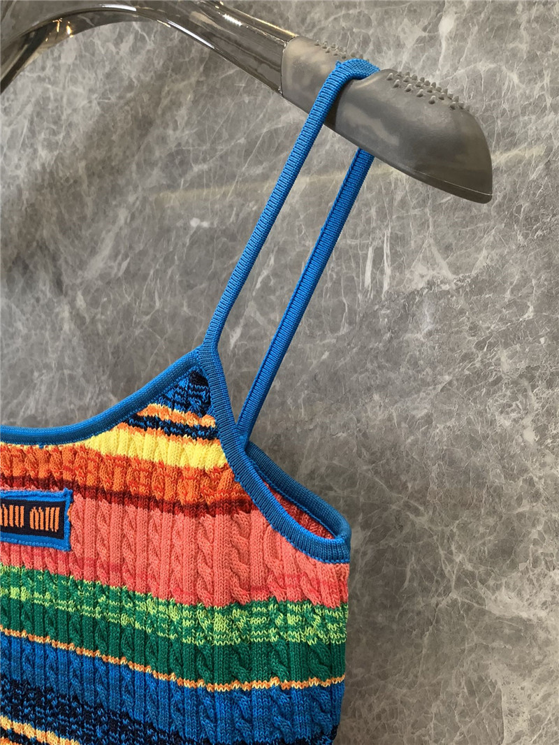 M1um1u rainbow dopamine suspender knitted vest replica clothes