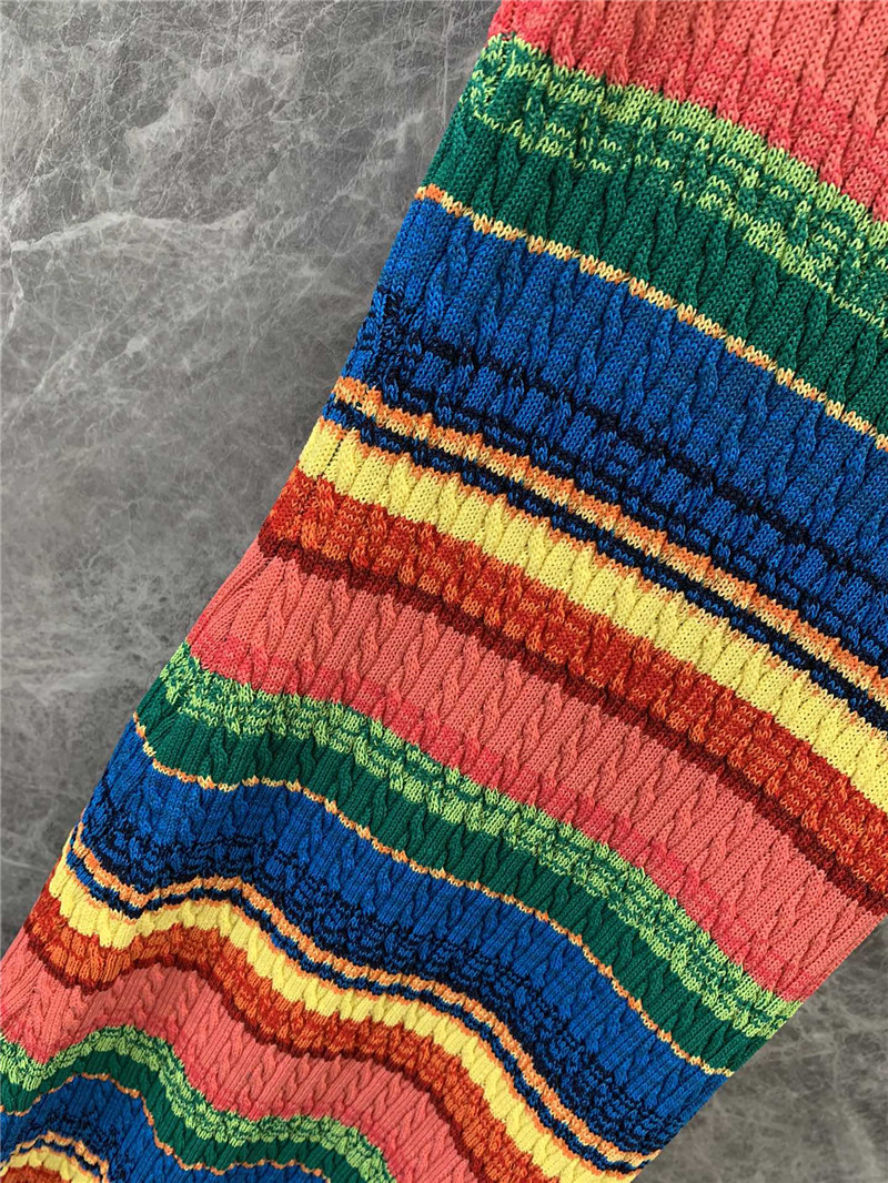 M1um1u rainbow dopamine knitted long dress replicas clothes