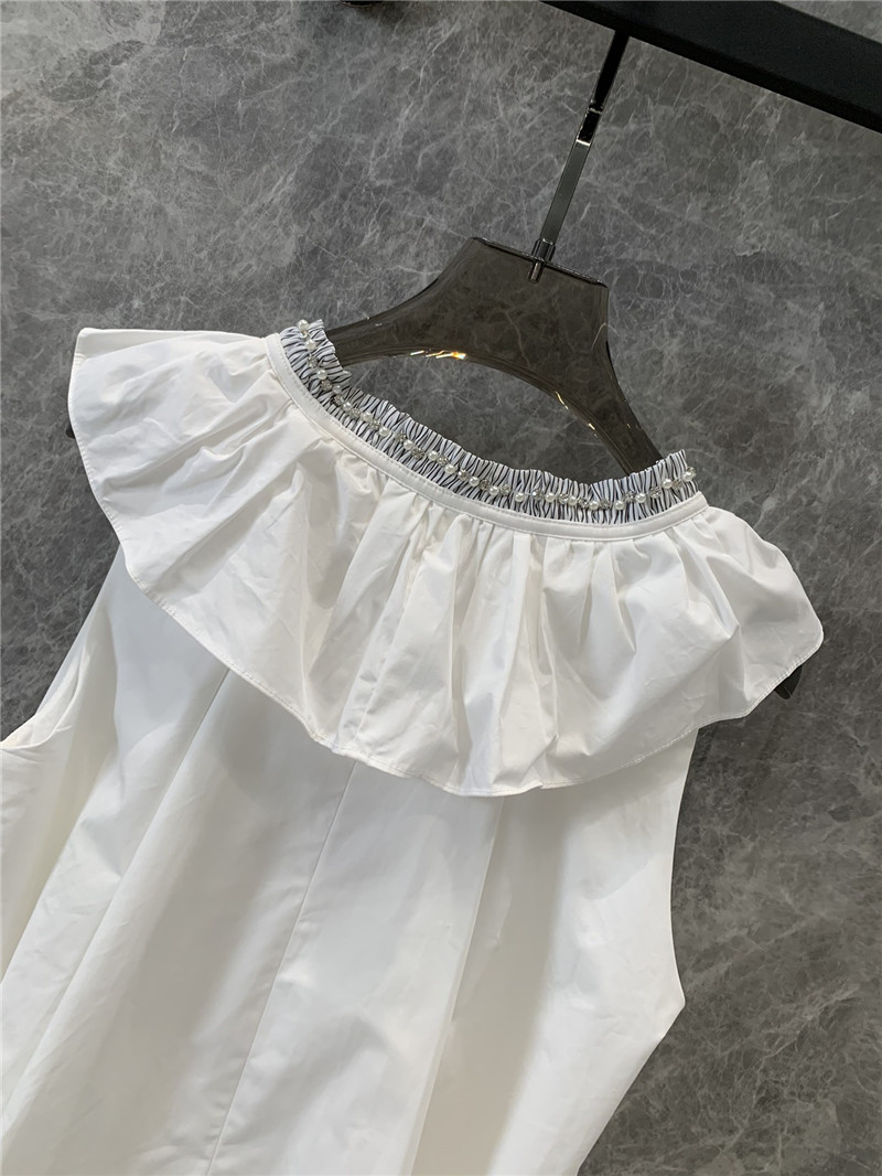 ch**el D1am0nd pearl ruffle bud dress replica d&g clothing