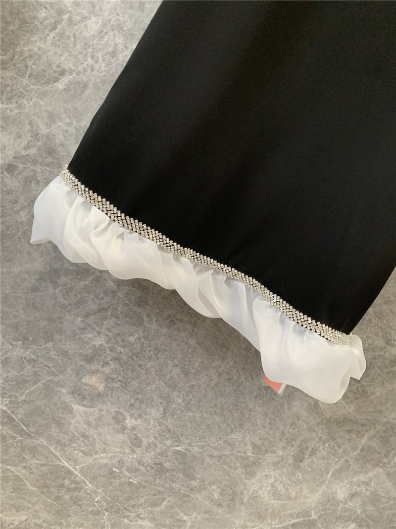 M1um1u patchwork mesh dress replica clothes