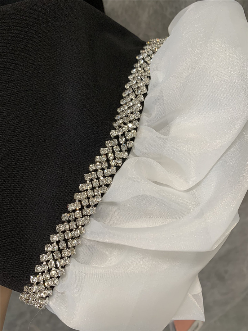 M1um1u patchwork mesh dress replica clothes