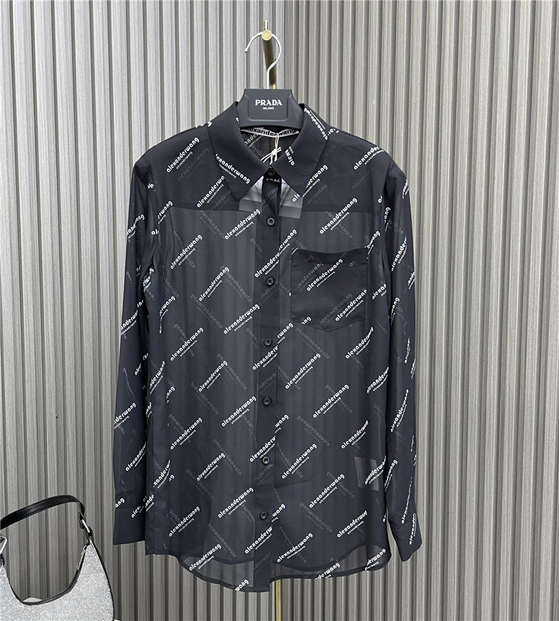 alexander wang printed see-through shirt replicas clothes