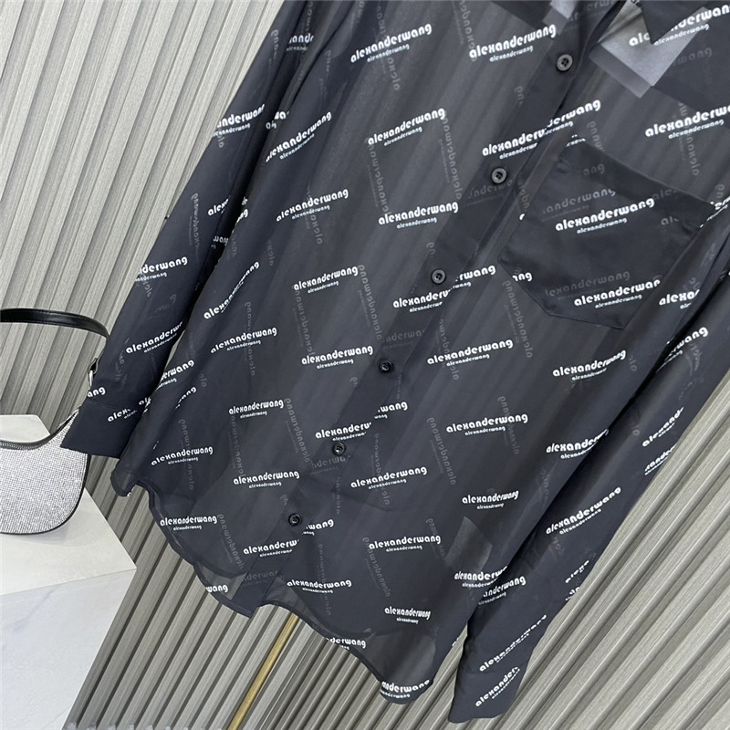 A1exa*der wang printed see-through shirt replicas clothes