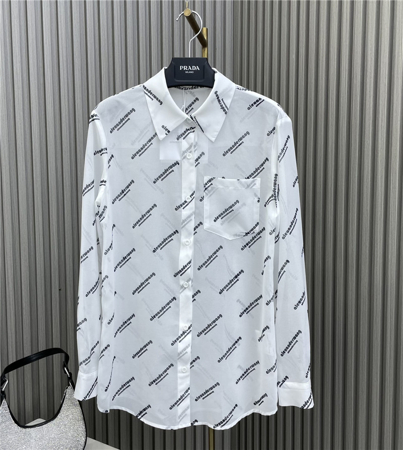 alexander wang printed see-through shirt replicas clothes