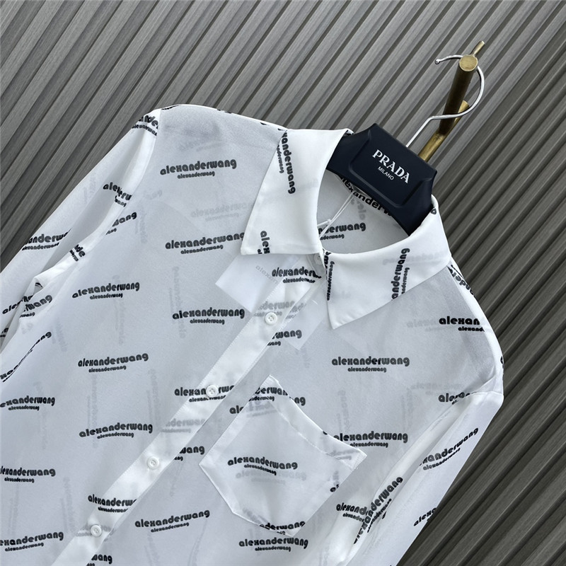A1exa*der wang printed see-through shirt replicas clothes