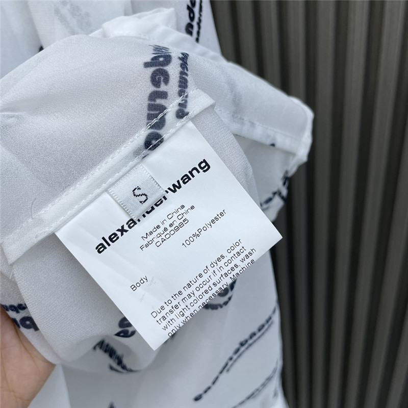 A1exa*der wang printed see-through shirt replicas clothes