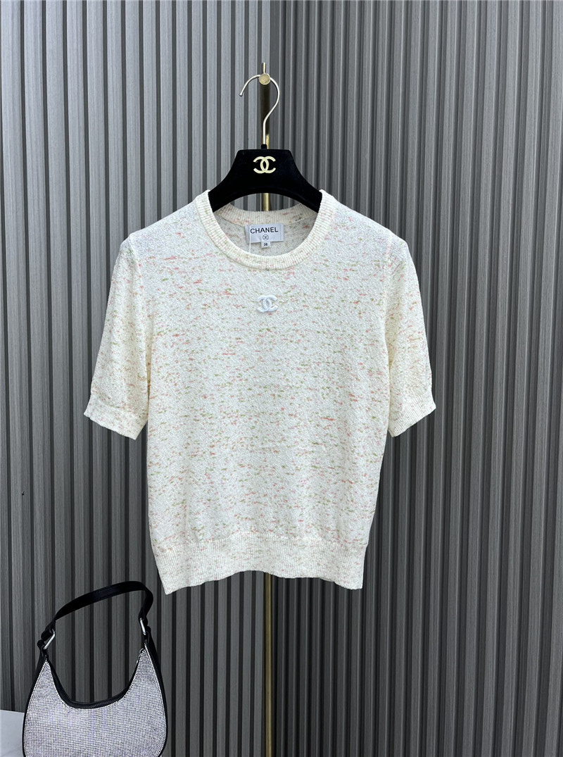 Chanel knitted short sleeve top replica d&g clothing