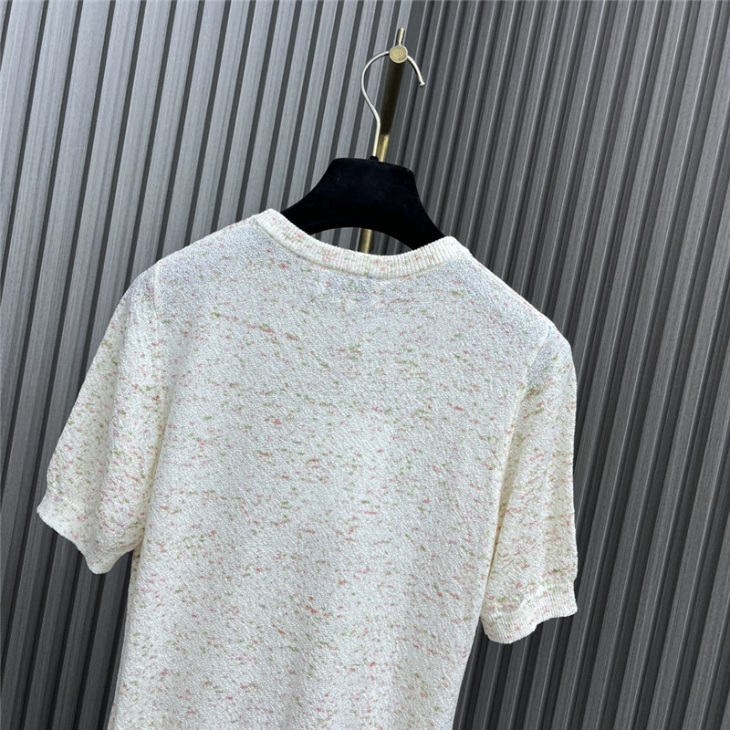 Ch**el knitted short sleeve top replica d&g clothing