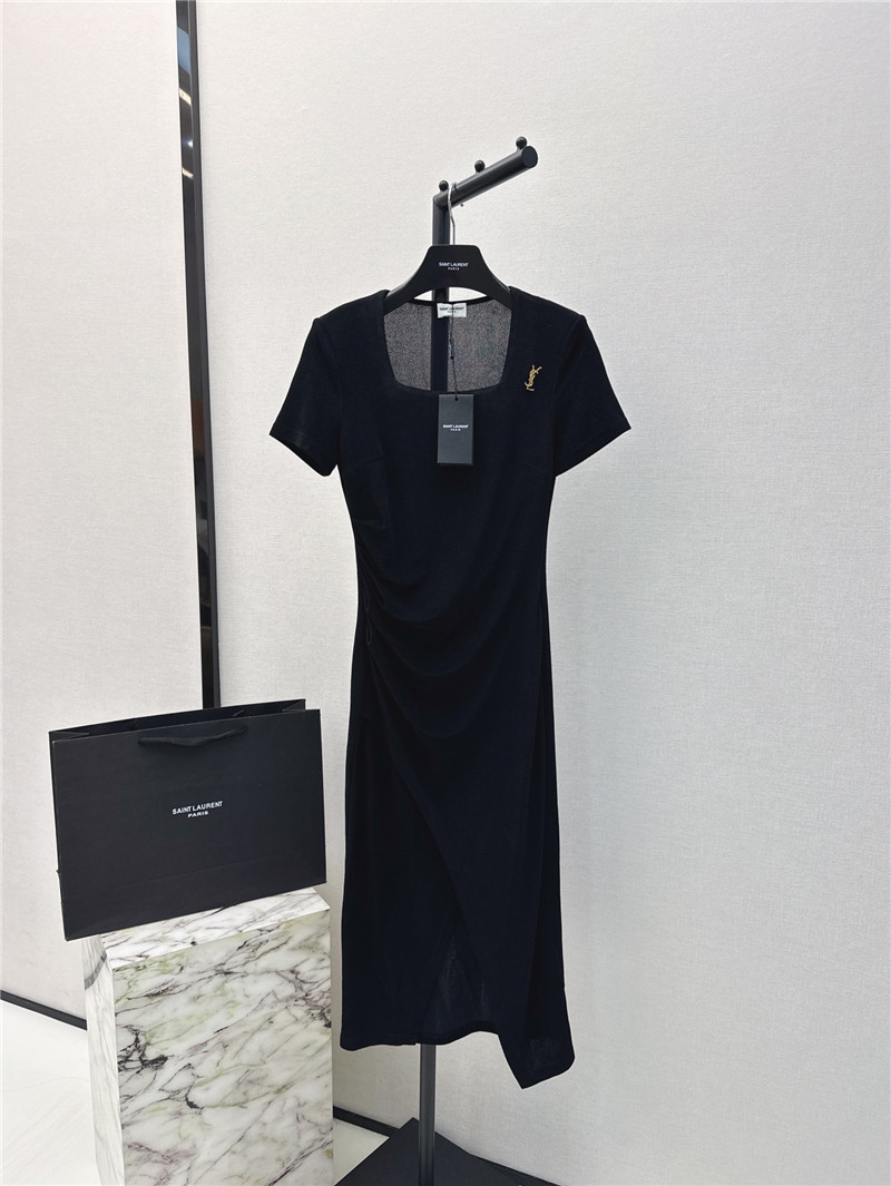 YSL pleated waist dress replica d&g clothing