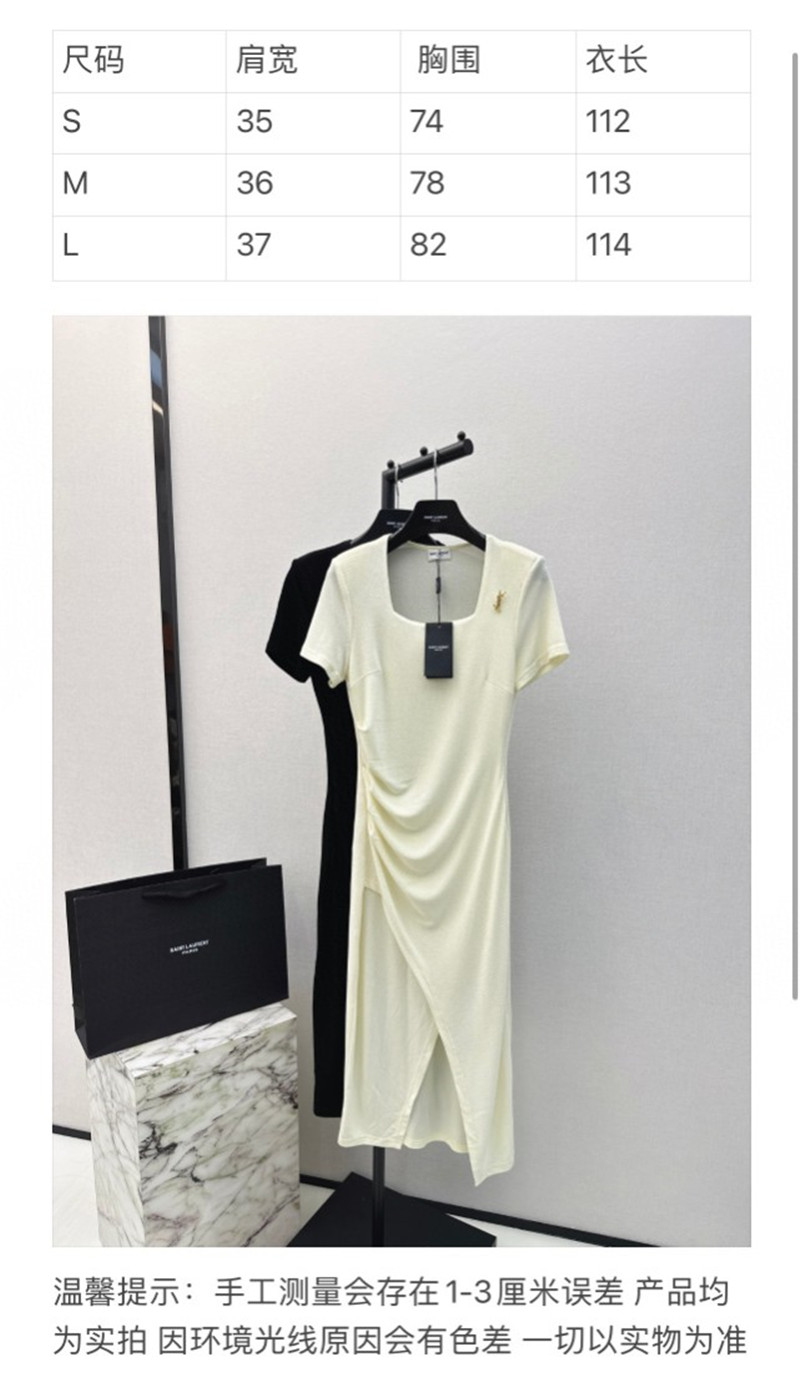 YSL pleated waist dress replica d&g clothing