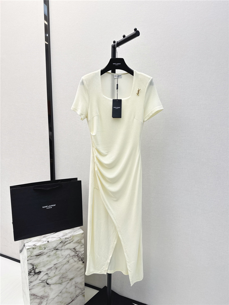 YSL pleated waist dress replica d&g clothing