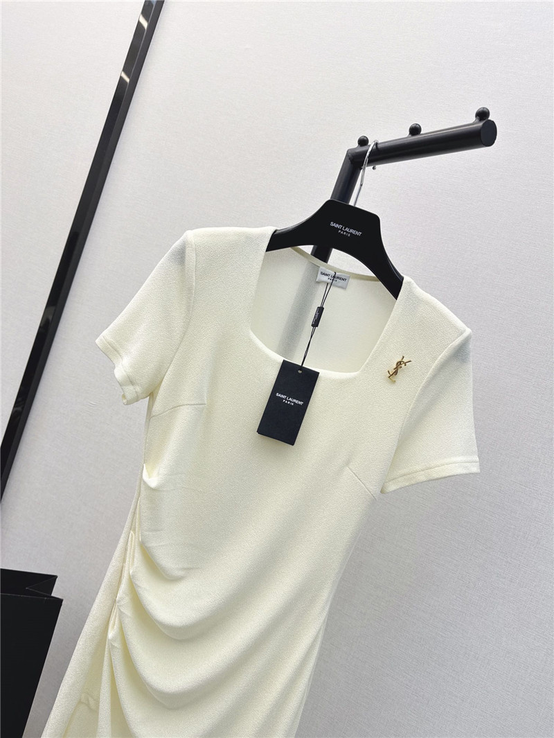 YSL pleated waist dress replica d&g clothing