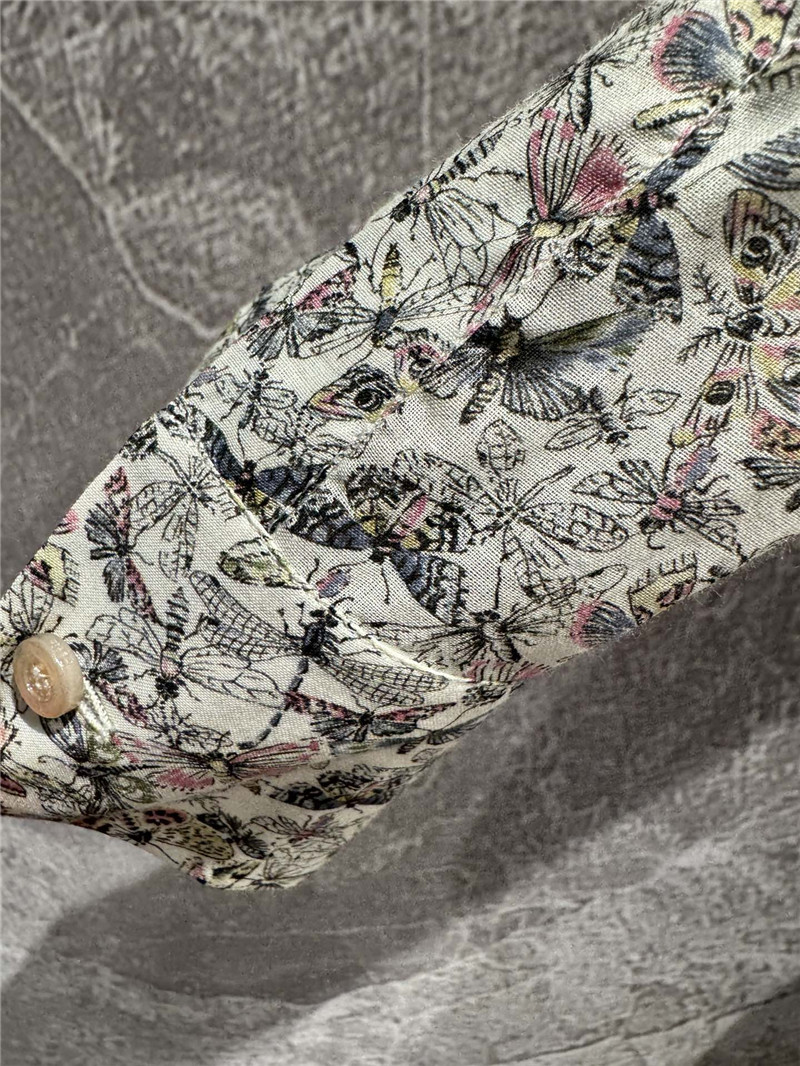 D10r butterfly pattern shirt replica d&g clothing