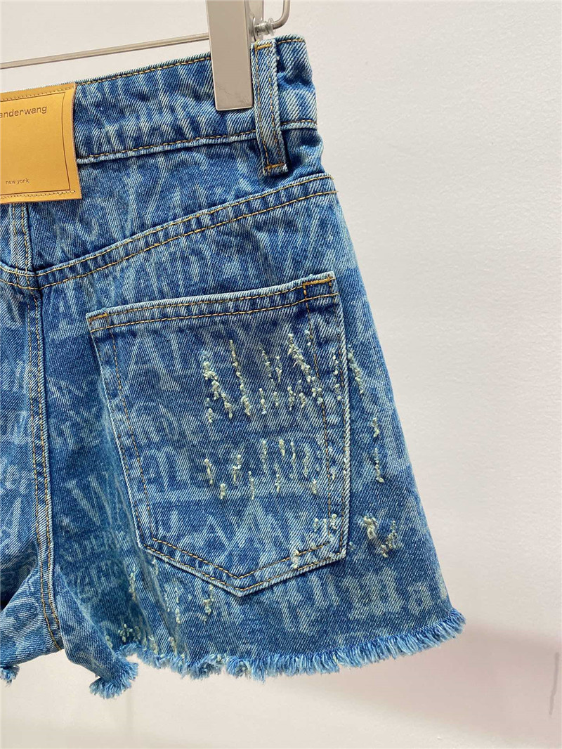 A1exa*der wang printed denim shorts replica clothing sites