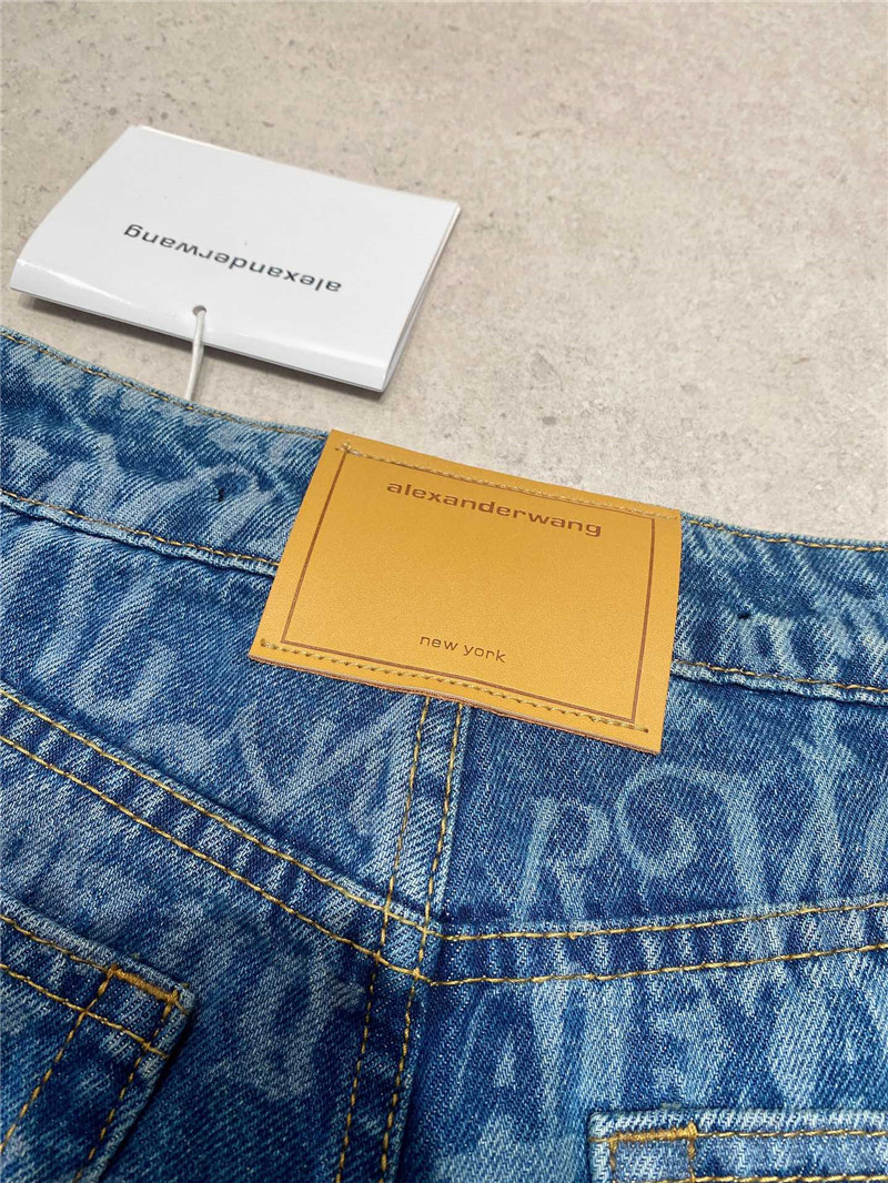 A1exa*der wang printed denim shorts replica clothing sites