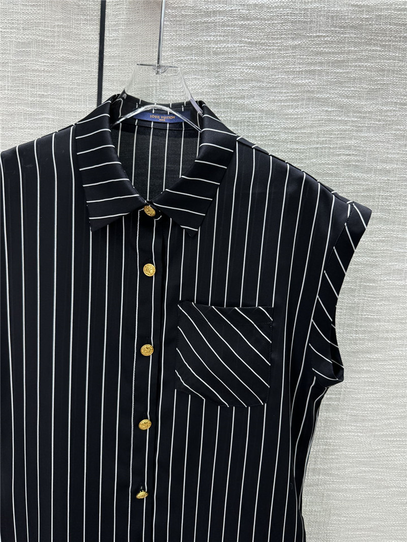 louis vuitton LV striped shirt + shorts suit replica d&g clothing