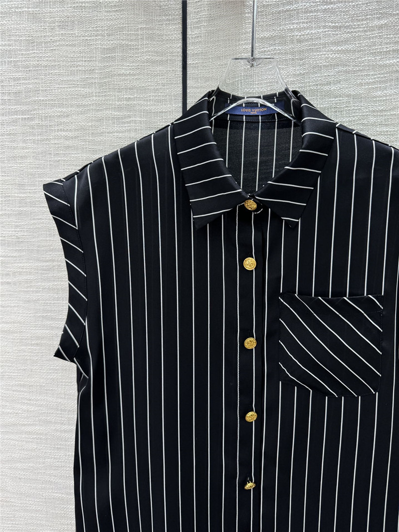 louis vuitton LV striped shirt + shorts suit replica d&g clothing