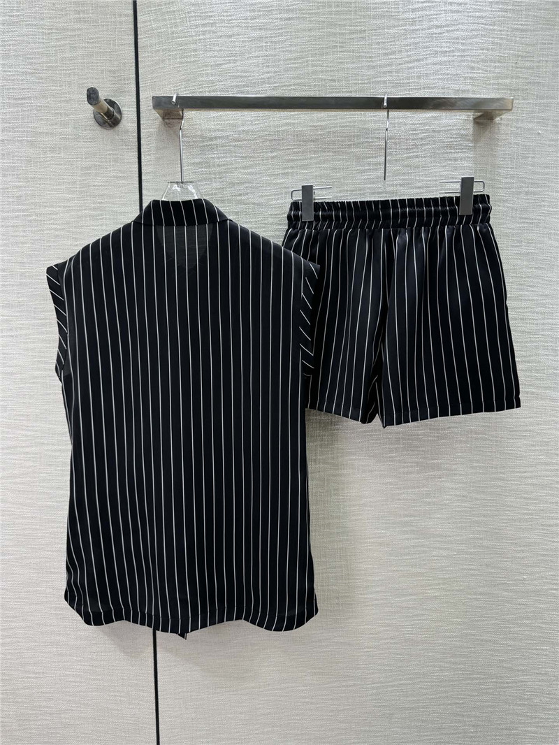 louis vuitton LV striped shirt + shorts suit replica d&g clothing