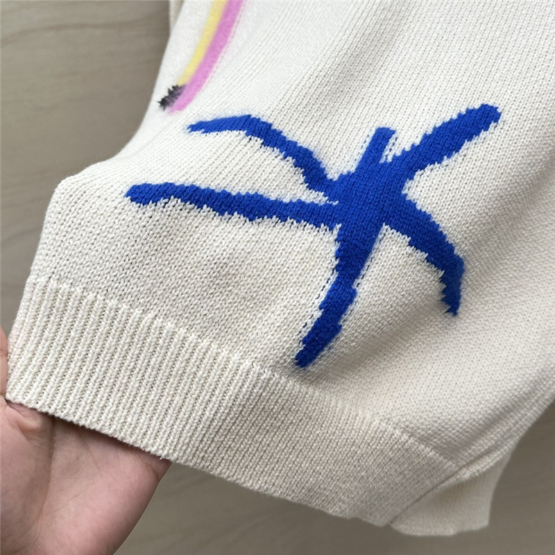 Vanitoo fireworks crocheted wool sweater replica d&g clothing