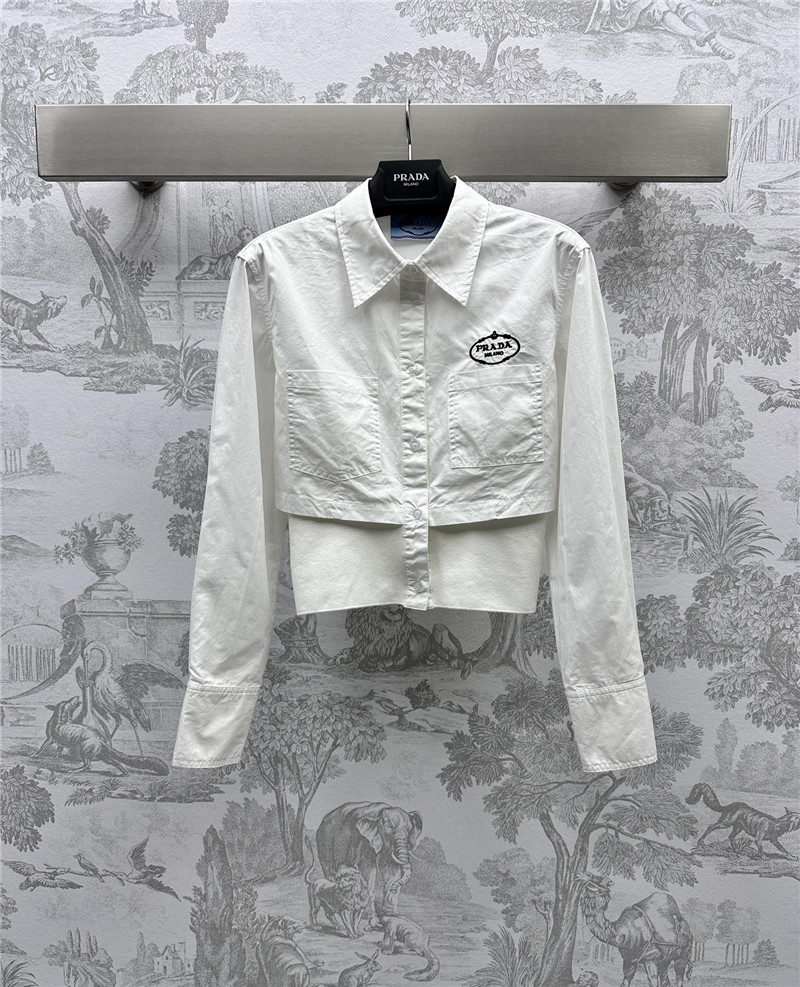 prada fake two piece slim shirt replica d&g clothing