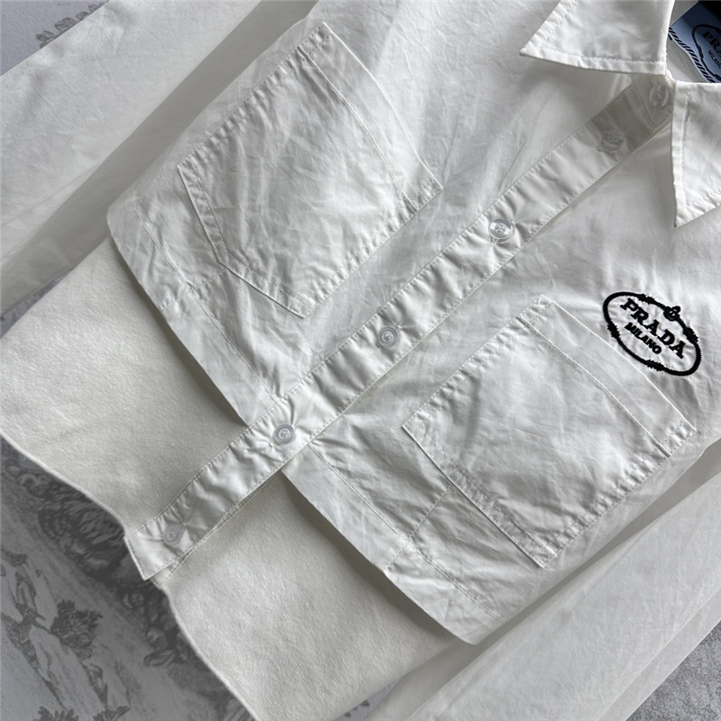 Pra*a fake two piece slim shirt replica d&g clothing